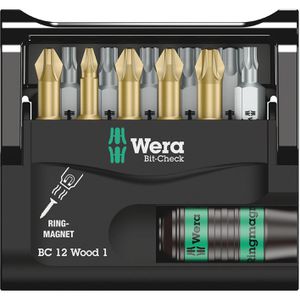 Produktbild für Bitset Wera Bit-Check 12 Wood 1, 05057423001