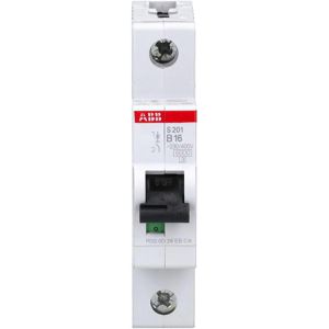 Produktbild für Leitungsschutzschalter ABB S201-B16 W/O ACC, Typ B