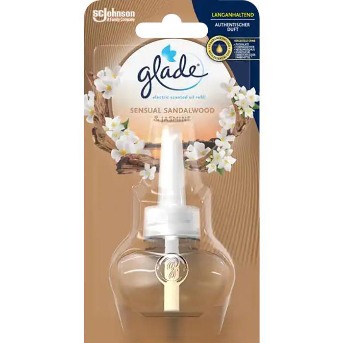 glade Raumduft Duftstecker electric scented oil, Nachfüller, 20 ml, Sensual Sandalwood & Jasmine – Böttcher AG