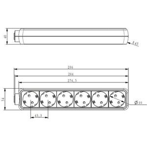Produktbild für Steckdosenleiste Bachmann Selly, mit 1,5m Kabel