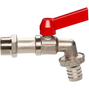 Auslaufventil Gardena 07333-20, Hebelgriff rot, aus Messing