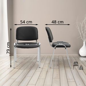 Produktbild für Besucherstuhl CLP Ken Chrom, 152606801, stapelbar