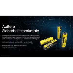 Produktbild für Akku Nitecore NL1411R, 3,6 V, 1100 mAh