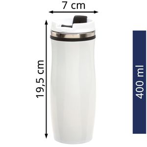 Produktbild für Thermobecher Böttcher-AG weiß / schwarz