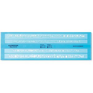 Staedtler Schablone Mars 572 FL Schriftschablone, Schrifthöhen 3,5 und 5 mm