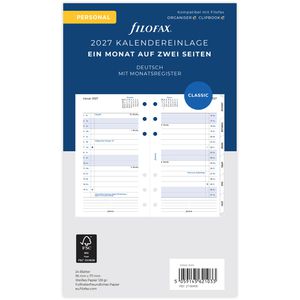 Produktbild für Kalendereinlagen Filofax 27-68456, Jahr 2027