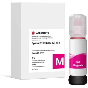 Tinte AgfaPhoto für Epson 102, C13T03R340, magenta