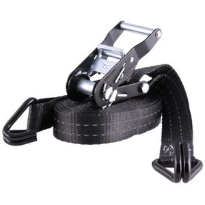 Produktbild für Spanngurt Sandax 295, schwarz, mit Haken &amp; Ratsche