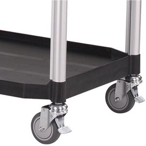 Produktbild für Servierwagen Böttcher-AG schwarz, Aluminium / Kunststoff