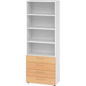 Kombischrank Hammerbacher Serie 9 Advanced, buche / weiß