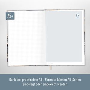 Produktbild für Notizbuch paper&amp;you Grey Marble, 6615-7, Karton Softcover