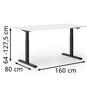 Produktbild für Schreibtisch Actiforce Pro 1050 lite, weiß / schwarz