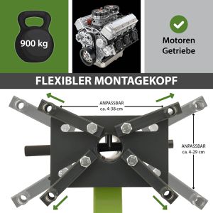 Produktbild für Motorständer Trutzholm 38640, rollbar, mit 4 Aufnahmepunkten