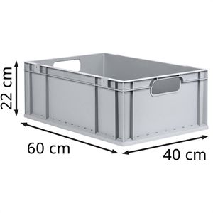 Produktbild für Eurobox Allit ProfiPlus EuroEco O622, grau, 42,3 Liter
