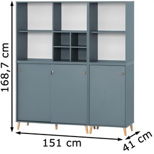 Produktbild für Kombischrank Möbelpartner Serie 500, fjord