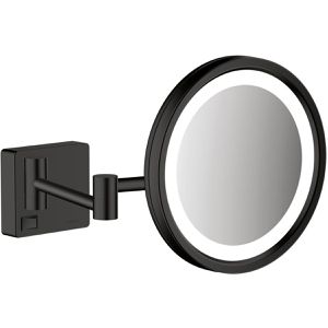Kosmetikspiegel hansgrohe AddStoris, mit Beleuchtung, schwarz