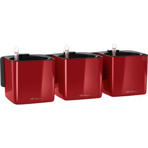 Produktbild für Übertopf Lechuza Green Wall Home Kit Glossy, rot, 14x14x14cm