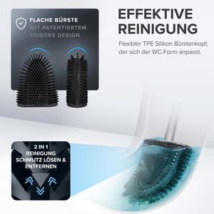 Produktbild für WC-Bürste ovimar Ersatzbürste Omofyr, silber