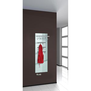 Produktbild für Wandgarderobe Kerkmann Lugano, 6076, Glas / Holz