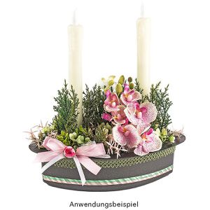 Produktbild für LED-Kerze Ideen-mit-Herz 010554, Echtwachs-Stabkerzen creme