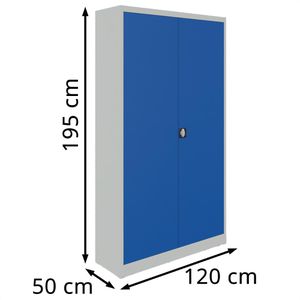 Produktbild für Werkzeugschrank Mauser MKSTM12/5/19E7, aus Metall, grau / blau