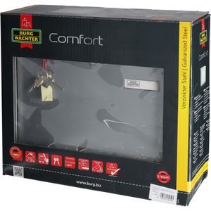 Produktbild für Briefkasten Burg-Wächter Comfort 913 Si, silber, aus Stahl