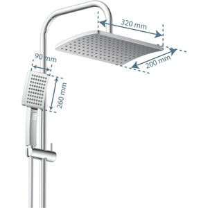 Produktbild für Duschsystem Schütte Mallorca, verchromt