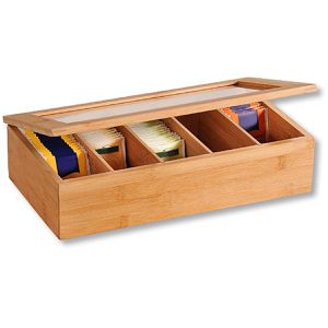Produktbild für Teebox Kesper 5890013, für Teebeutel, natur, aus Bambus