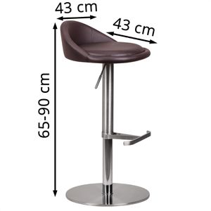Produktbild für Barhocker Wohnling WL1.602, drehbar mit Lehne