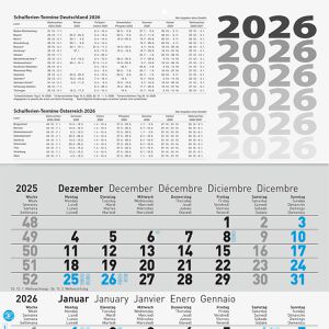 Produktbild für 4-Monatskalender Glocken 5070242006, mit Ferienübersicht