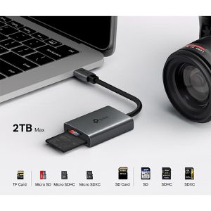 Produktbild für Kartenleser TP-Link 4.0 Adapter UA440C, 2 in 1, USB-C 3.0