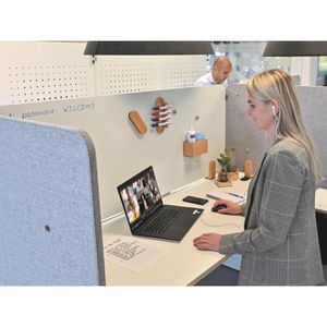 Produktbild für Tischtrennwand Legamaster 7-209831, grau