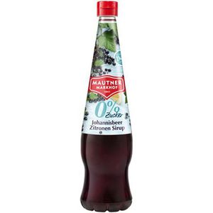 Produktbild für Sirup Mautner Johannisbeer-Zitrone 0%, zuckerfrei