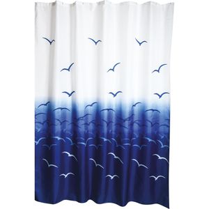 Duschvorhang MSV Anti-Schimmel Möwe, 180 x 200 cm