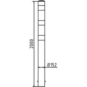 Produktbild für Rammschutzpoller Schake 40152B, für Außenbereich