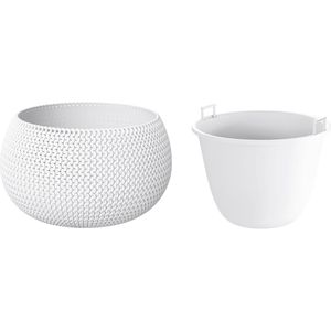 Produktbild für Übertopf Prosperplast Splofy Bowl, weiß, Ø 37 x 21 cm