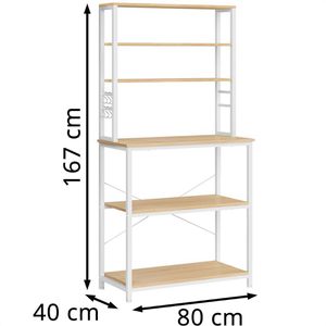 Produktbild für Küchenregal Vasagle KKS019W09, eiche