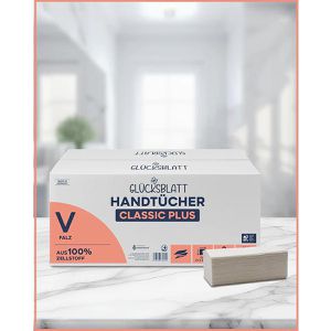 Produktbild für Papierhandtücher Glücksblatt Classic Plus, 4802100, 2-lagig