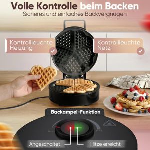 Produktbild für Waffeleisen Clatronic WA3832 Waffelautomat, 1200 Watt