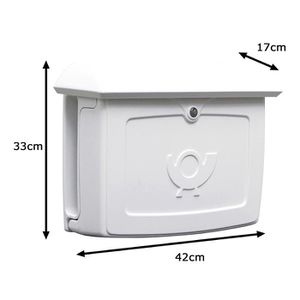 Produktbild für Briefkasten Burg-Wächter Malmö 889 W, weiß, aus Kunststoff