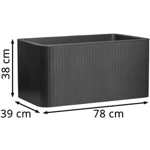 Produktbild für Pflanzkasten Florus Jive Terrasse Stripe 80 anthrazit