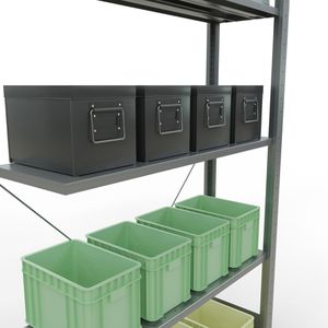 Produktbild für Anbauregal Schulte 12735-130, 5 Metallböden