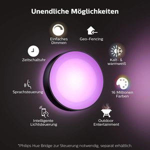 Produktbild für Wandleuchte Philips-Hue Daylo, aus Aluminium, für außen (IP44)
