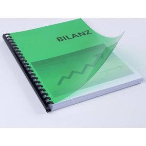 Produktbild für Bindefolien Renz grün-transparent, 200 mic