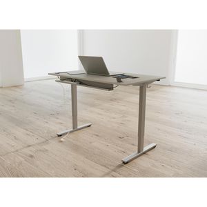 Produktbild für Schreibtisch Kerkmann Move small office, lichtgrau / silber
