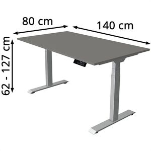 Produktbild für Schreibtisch Kerkmann Move 1 stable, graphit / silber
