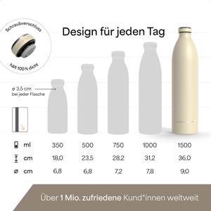 Produktbild für Trinkflasche LARS-NYSØM Ren Almond Beige