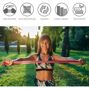 Produktbild für Fitnessband bemaxx Gym Band Set, 2 m x 15 cm