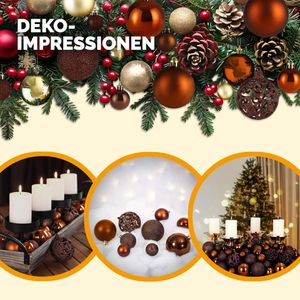 Produktbild für Weihnachtskugeln Deuba 102113, bronze