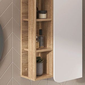 Produktbild für Bad-Hängeschrank Vicco Karen, weiß / sonoma eiche